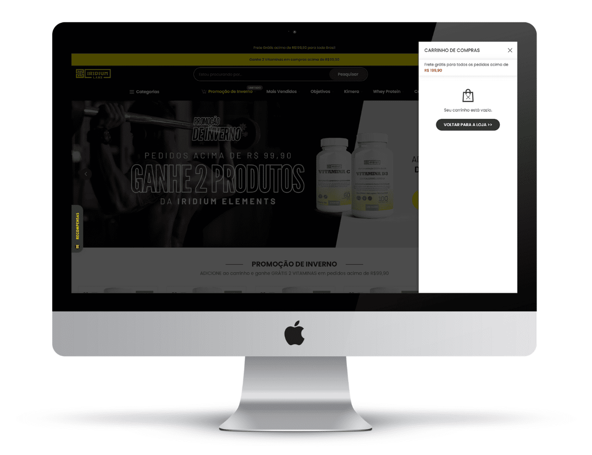 iridium-integracao-carrinho-compra